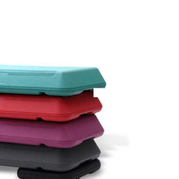 Aerobic Step Platforms Equipment with Adjustable Risers Non-Stick Surface Stepper Board Fitness