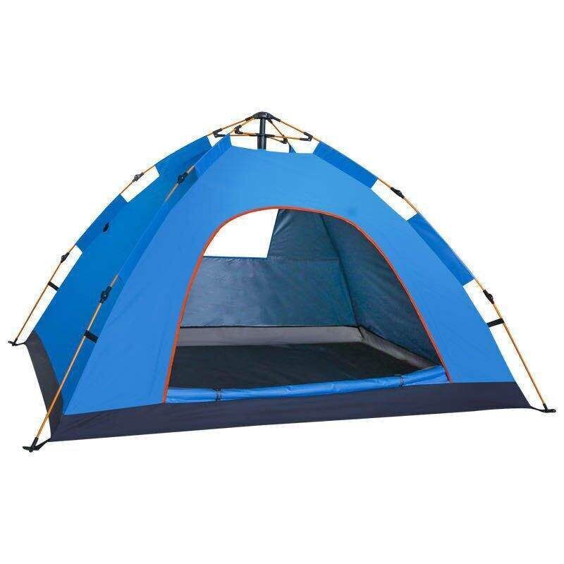 Custom 170t Polyester Ultra Light Fully 4-Person Outdoor Dome Camping Tents Pop Up Tent Automatic Tent