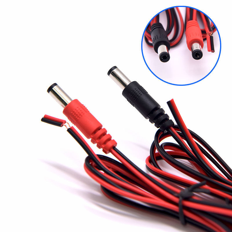 Manufacturer wholesale 12v 5.5 x 2.1mm male to male DC power extension cable for CCTV security camera