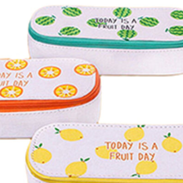 Girls fruit pencil case, children stationary pouch pen bag, size of 20*8*4.5 cm