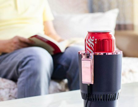 Auto Hot Cold cup Holder,Travel Car Stainless Steel Smart Coffee Mug Auto Hot Cold cup Holder