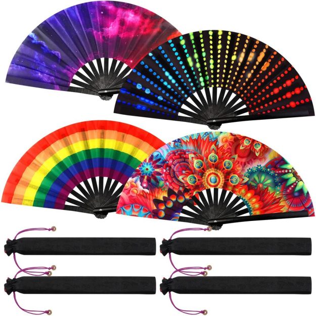Wholesale Custom Big Plastic Fan Sublimation Bamboo Wood Plastic Big Fans for Sublimation Bamboo Hand advertising fan