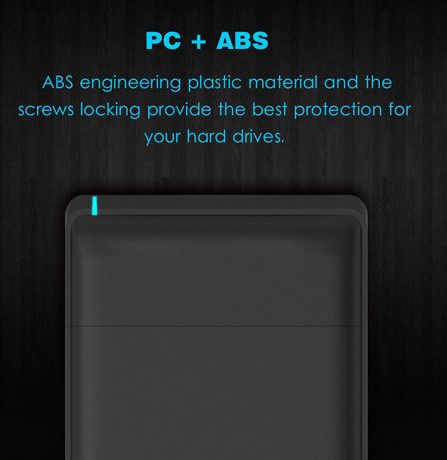 Type C USB 2.9 to 2.5-inch HDD/SSD Hard Drive Enclosure for Laptop, CE/FCC Certified