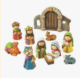 BSCI Factory Resin Nativity Set with Figures OEM Jesus Birth Set Holy Family Miniature Statues for Christmas Home Decor