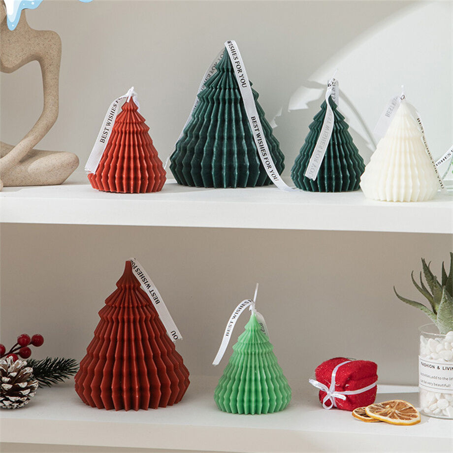 Christmas scented candle creative handmade decorative ornaments xmas tree candles