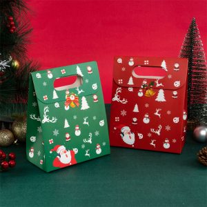 Merry Christmas Gift Bags For Cookie Candy Nougat Packaging Kids Snowman Favor Xmas New Year Party Decoration