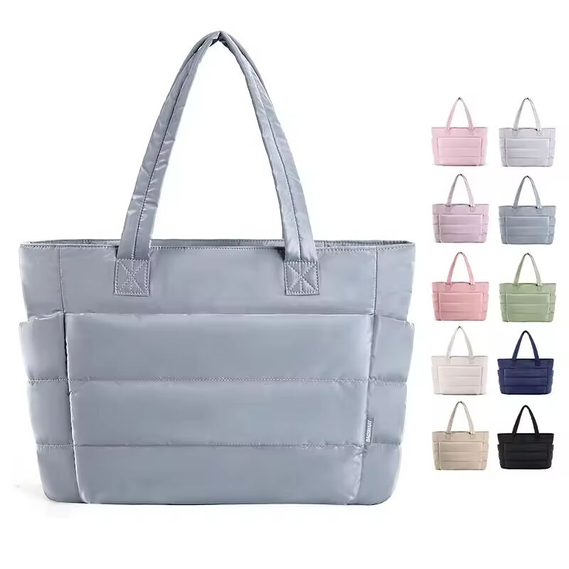 Lightweight Puffy Tote Bag for Women Shoulder Bag Travel Handbag for Daily Use Travel Work Beach Gym Shopping Great Gift