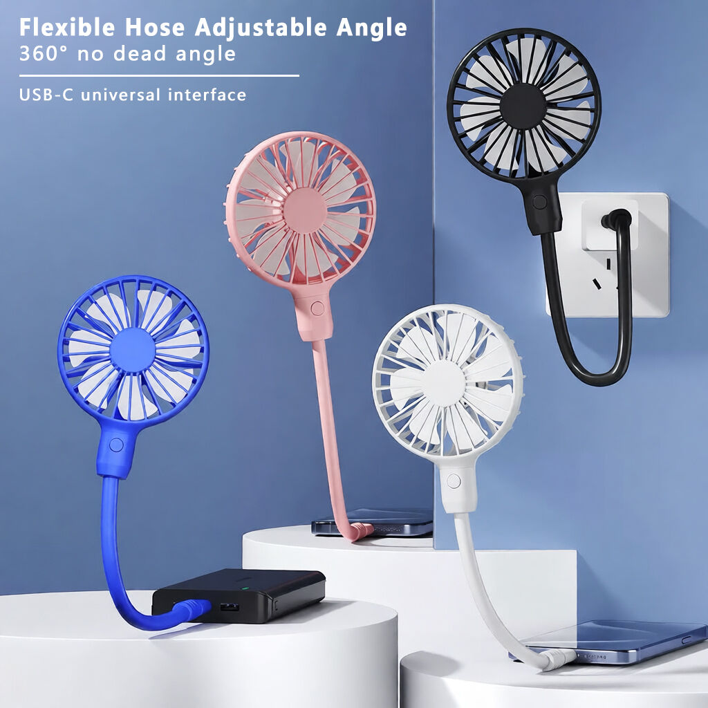 Flexible USB Cooling Fan for Home office use , USB Mini Portable Desk Fan with 360 Degrees Rotation neck , 5W USB powered PC Fan