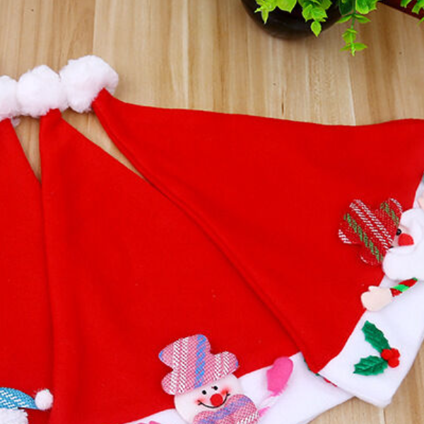 The birthday decorative decoration of the velvet cloth Christmas hat plush cloth children′s Christmas hat fast selling the elderly