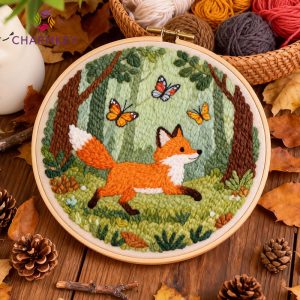 Beginner-Friendly Floral Punch Needle Kit Create Your Spring Garden with Easy DIY