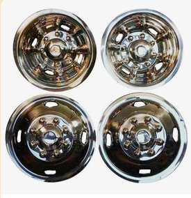 Wheel simulators set, made of stainless steel, for Ford, Chevy and Dodge