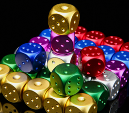 Customized aluminum alloy dice for leisure, creativity, entertainment and dining, portable square box aluminum metal dice