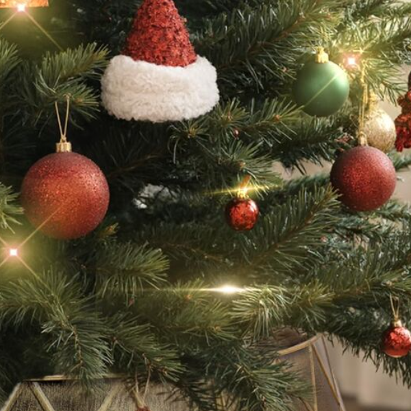 Golden Christmas Tree Collar Metal Antique