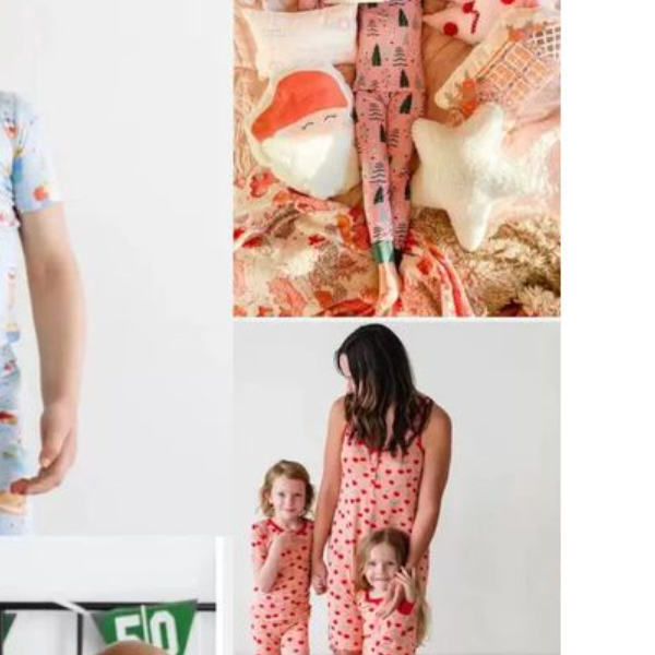 Factory custom parent-child collection romper pajamas set 220 gsm heavyweight bamboo fibre comfortable and soft digital printing