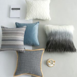 Plain Throw Pillow Case, Embroidery Sofa Cushion, Chair Cushionfor Home Decoration