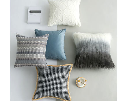 Plain Throw Pillow Case, Embroidery Sofa Cushion, Chair Cushionfor Home Decoration