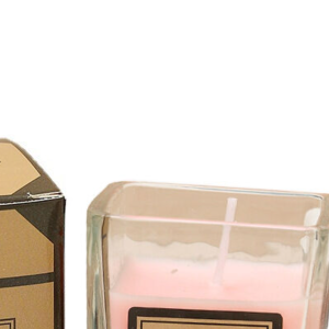 Candy-colored Scented Square Glass Candles - Home Incense Decor for Bedroom