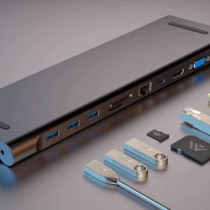 USB C Laptop Docking Station,11 in 1 USB C Hub Dual Display for Multiple devices/4K HDMI/VGA/3USB...