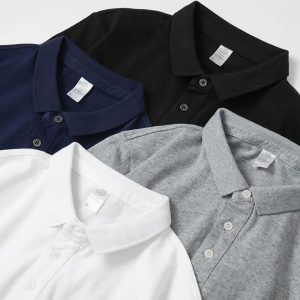 Embroidered Cotton Blend Golf Polo Shirt Anti-Pilling Breathable Quick-Dry Men's Short Sleeve Casual Shirt